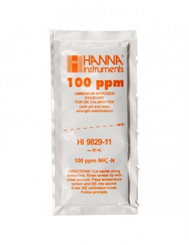 HI9829-11 Roztwór standardowy amoniak 100 ppm, 25 x 25 ml